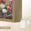 Olieverf - Bloemen - Kleurrijk - Natuur Light Box met batterij (Wandlamp) middel -USP_websiteoplaadbaarNL