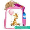 Giraffe met roze ballon Kinderrugzak - Roze middel -inhoud_NL