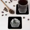 Cupcake - Luxueus - Zilver onderzetter kurk middel -sfeer2