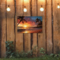 Avondrood aan Zee tuinposter los doek klein -sfeer1