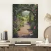 Doorkijk - Bloemen - Natuur - Rozenboog PET vilt klein -sfeer1