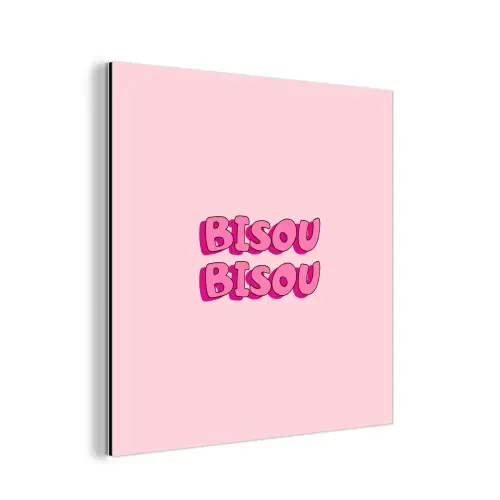 Bisou - Roze - Schaduw aluminium wit klein -3d