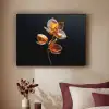 Bloem - Orchidee - Oranje Textielframe - compleet frame klein -sfeer1