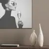Vrouw - Champagne - Modern PET vilt klein -sfeer6_closeup