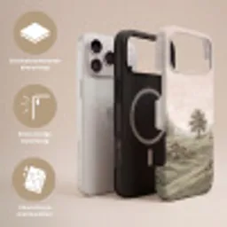Heuvellandschap - Bomen - Natuur - Groen Toughcase MagSafe Apple iPhone 17 Pro Max klein -USP_Lagen_NL