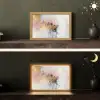 Abstract - Pastel kleuren - Goud - Modern - Aesthetic Light Box met kabel (Tafellamp) klein -sfeer3