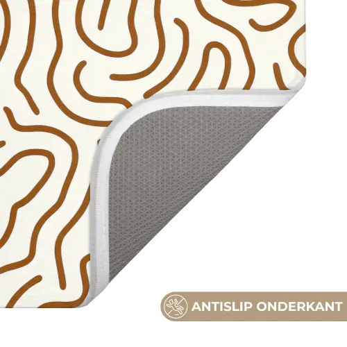 Minimalistisch - Patroon - Terracotta Badmat klein 997 -USP_AntislipNL