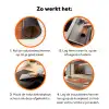 Bloem - Minimalistisch - Wit Inductie beschermer vinyl 3mm klein -zzzzzzz-td-werking