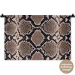 Slangenprint - Python - Bruin Wandkleed katoen klein -t3d_DE