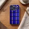 Vliegtuig - Ruiten - Blauw - Rechthoekig Telefoonhoesje iPhone 17 Pro klein -sfeer1