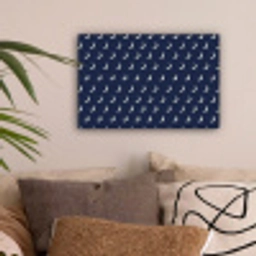 Patroon - Manen - Blauw canvas 2cm klein 34 -sfeer1