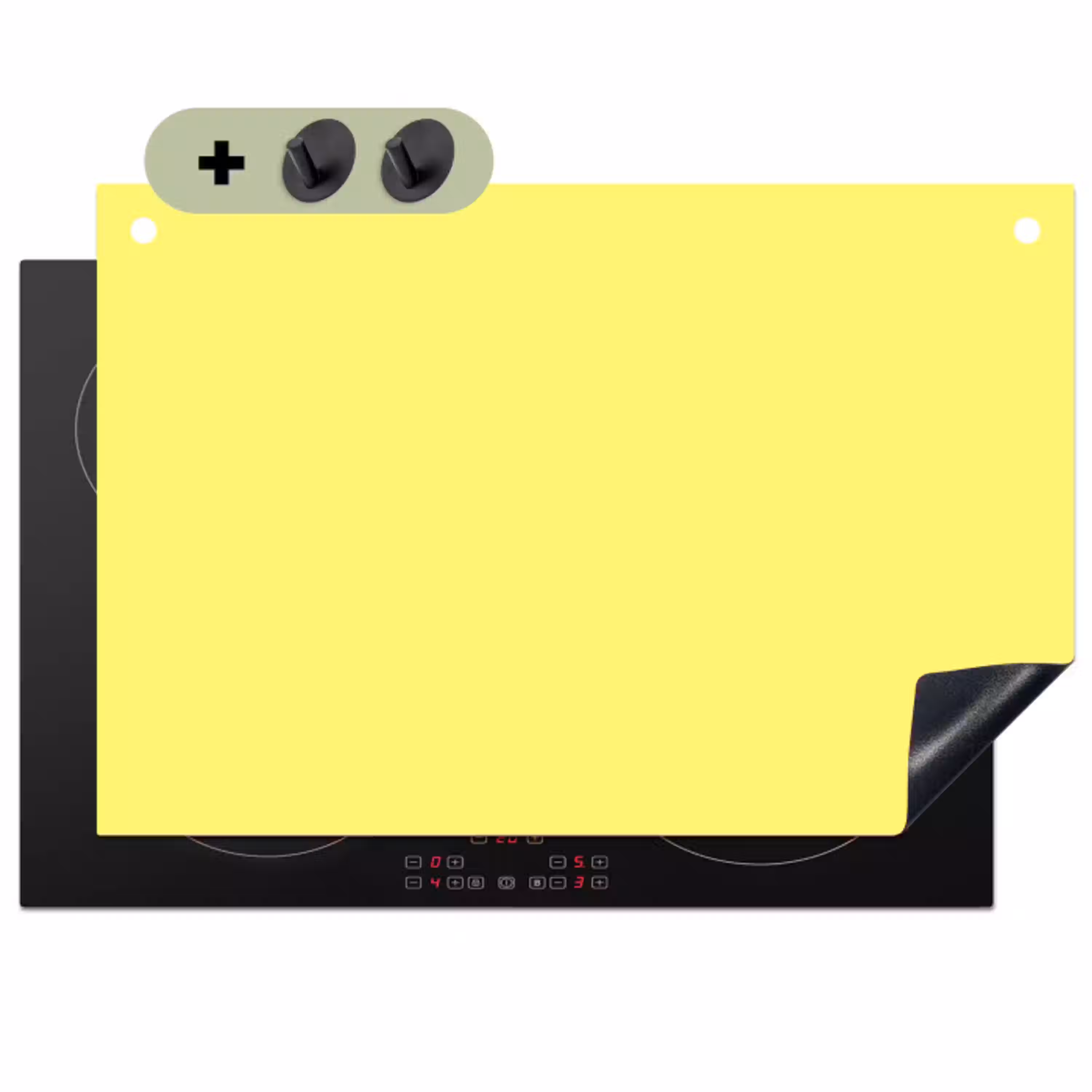 Buttery - Beige - Geel Inductie beschemer met haakjes klein 777 -3d