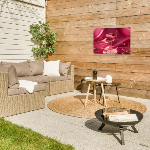 Cocktail - Pink - Luxe Tuinposter op houten frame 2 cm dik klein -sfeer2