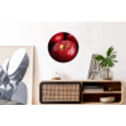 Rood - Appels - Fruit Wandcirkel aluminium klein -kantoor