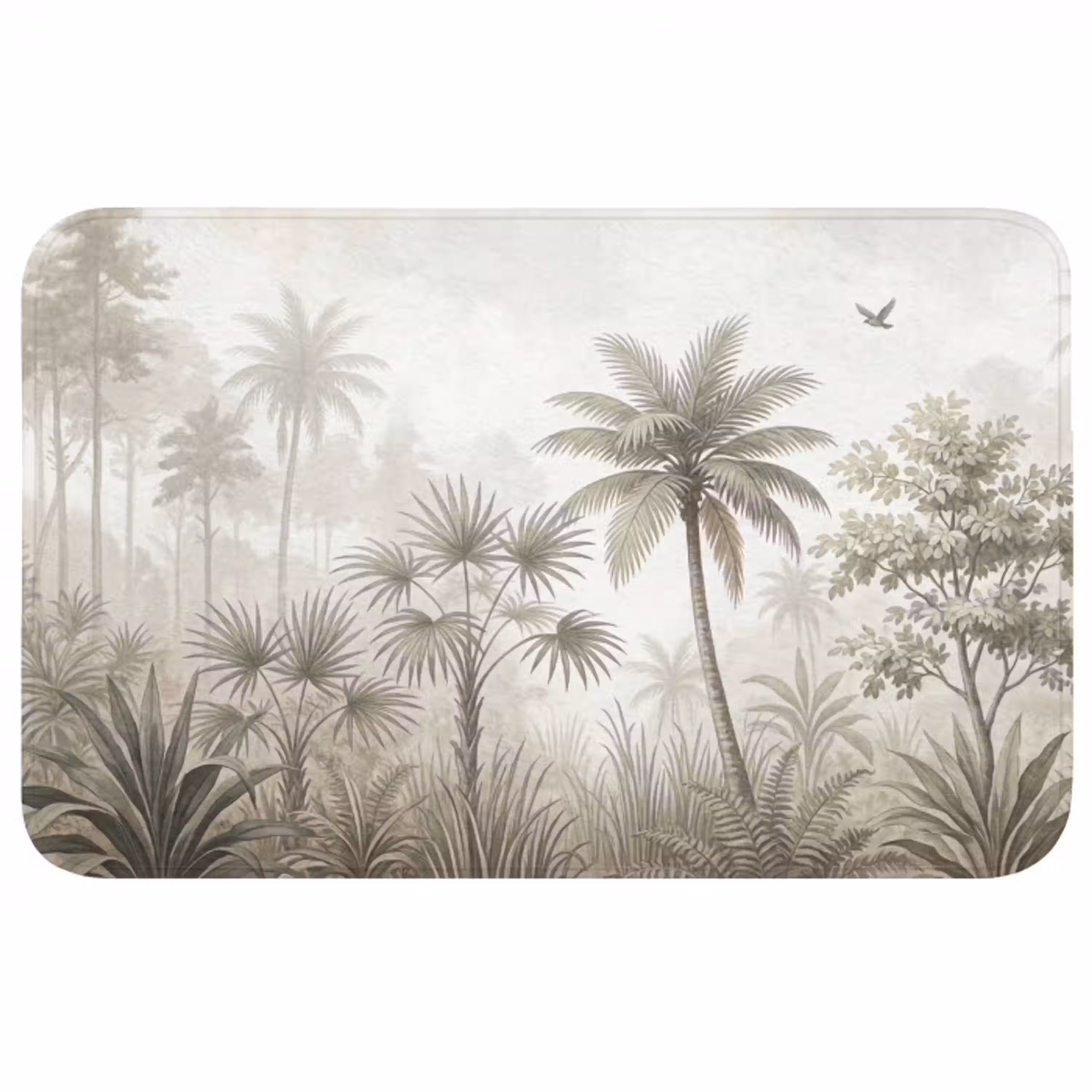 Jungle - Palmbomen - Natuur Badmat middel -3d