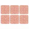 Terrazzo -  Patroon - Kleurrijk - Roze - Blauw onderzetter kurk middel 366 -3d