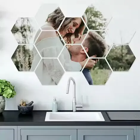 Photo sur plusieurs Hexagones