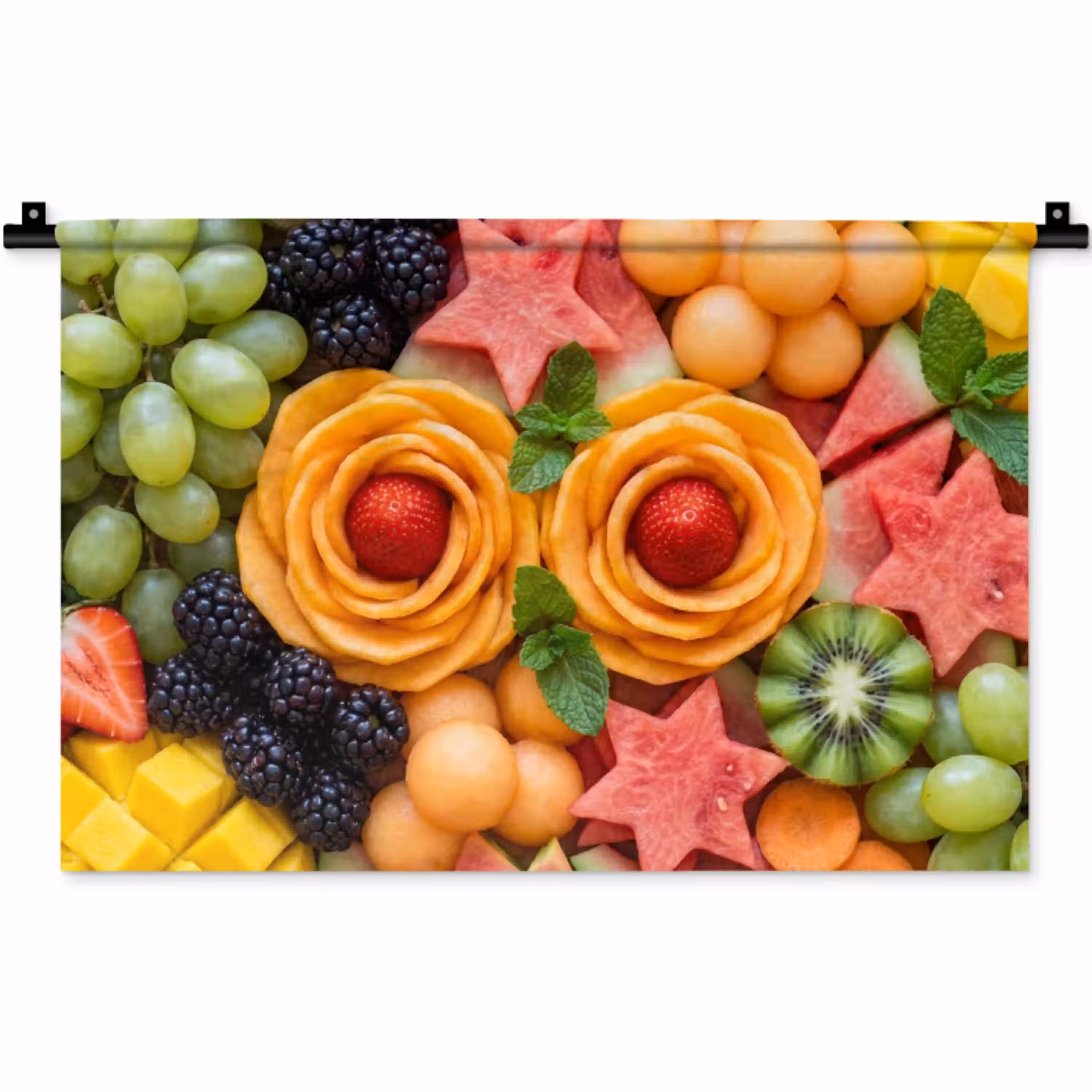 Fruit - Variatie - Kleurrijk - Vers - Eten Wandkleed katoen klein -zz3d