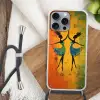 Dansen - Vrouwen - Verfstructuur Hoesje iPhone 16 Pro Max met koord klein -sfeer4