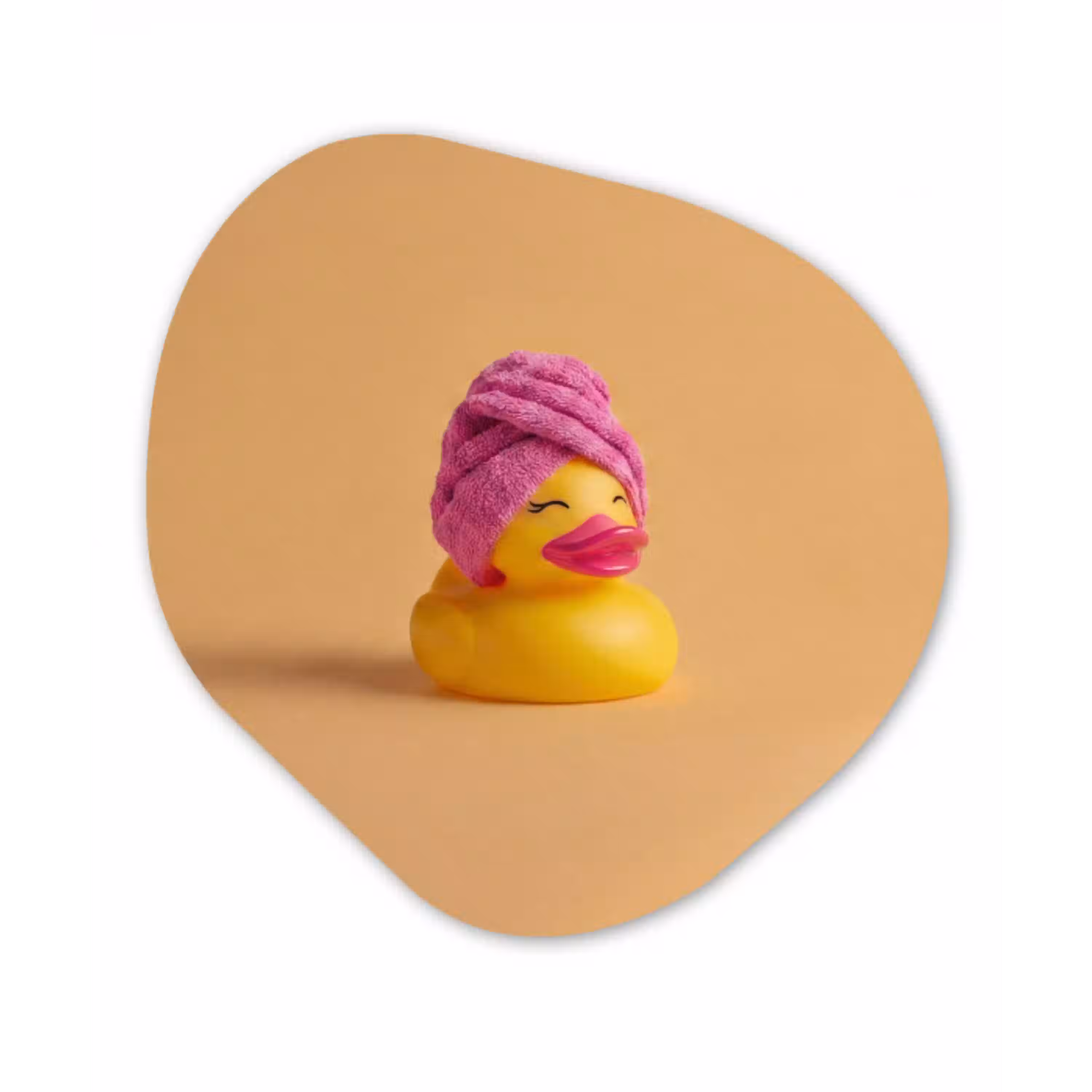 Badeend - Handdoek - Kleurrijk Wandcirkel Organisch Forex 3mm klein -3d