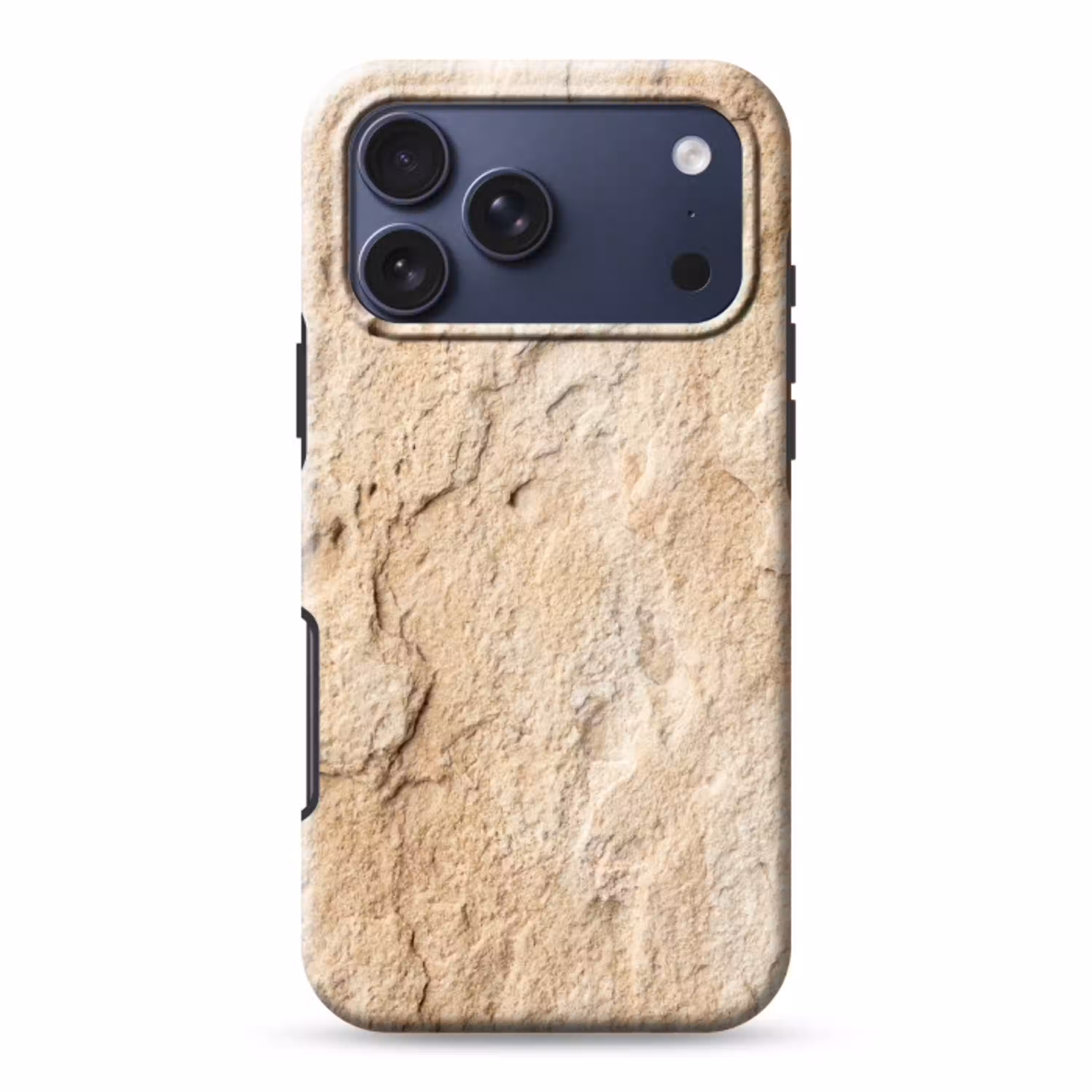 Textuur - Steen - Natuur - Beige Toughcase MagSafe Apple iPhone 17 Pro Max klein -3d