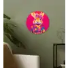 Konijn - Bloemen - Kleurrijk - Kimono Wandcirkel plexiglas klein -sfeer3