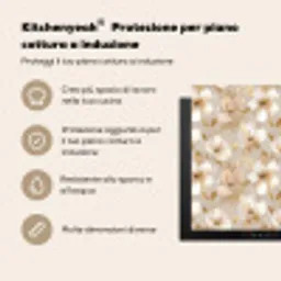 Bloemen - artistiek - Goud Inductie beschermer vinyl 3mm middel 274 -zzzsfeer2_ITA