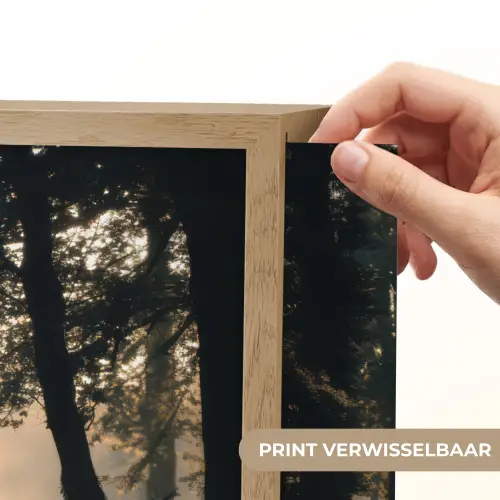 Hert - Bosbeek - Mystiek Light Box met batterij (Wandlamp) middel -USP_websiteprintNL