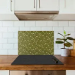 Landelijk - Bloemen -  Groen keuken achterwand spatscherm klein 900 -sfeer2