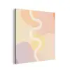 Golvende vormen - Abstract - pastel aluminium wit klein -3d