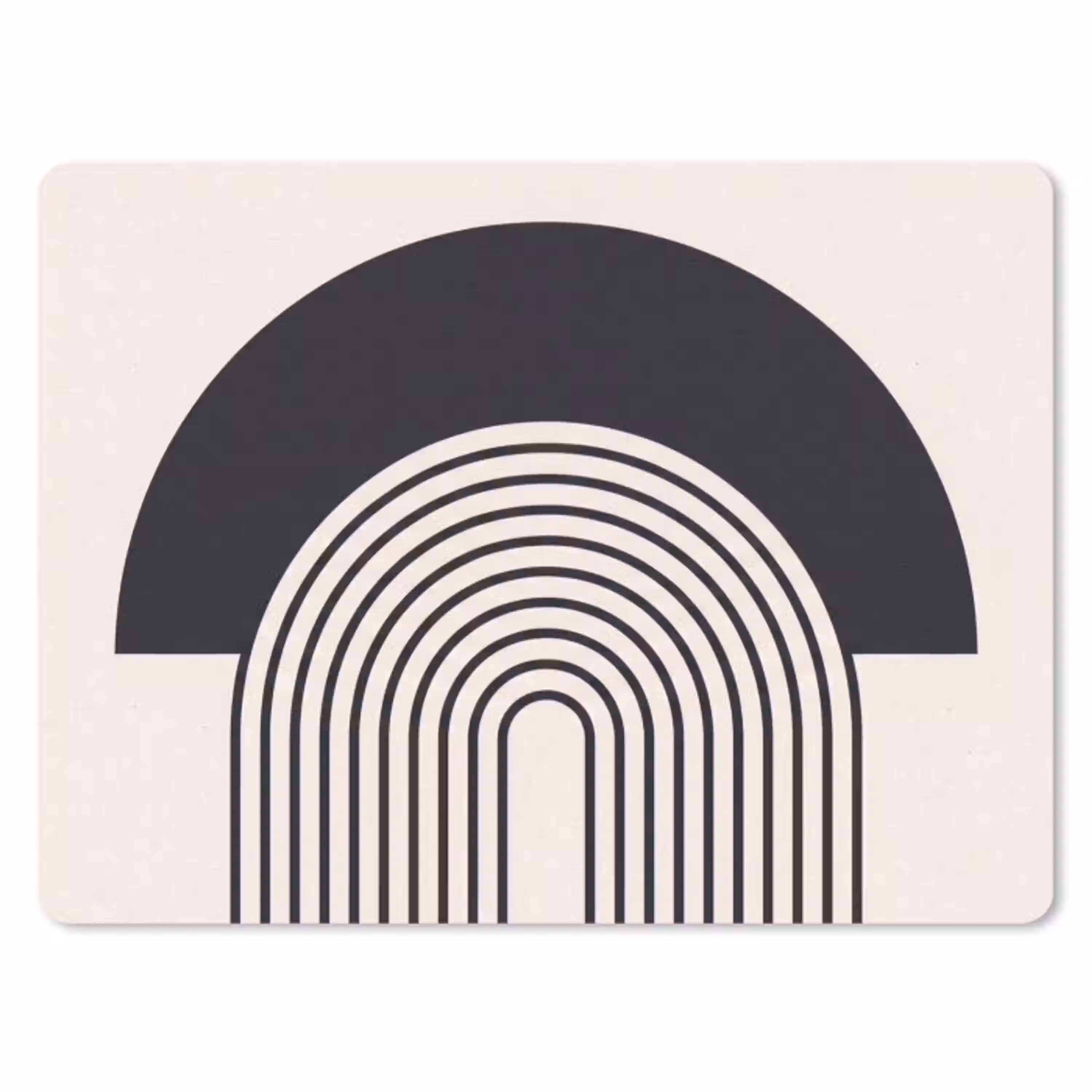 Abstract - Boog - Modern muismat rubber klein -3d
