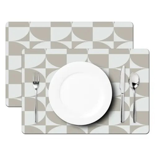 Lichtgrijs - Wit - Vierkant - Rond Placemat vinyl groot 368 -zzsfeer2_Kitchenyeah-website