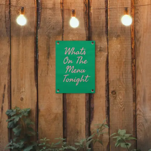 Menu - Quote - Roze tuinposter los doek klein -sfeer1