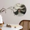 Modern - Vrouw - Hoed Wandcirkel kunststof plaat 5mm dik klein -sfeer4