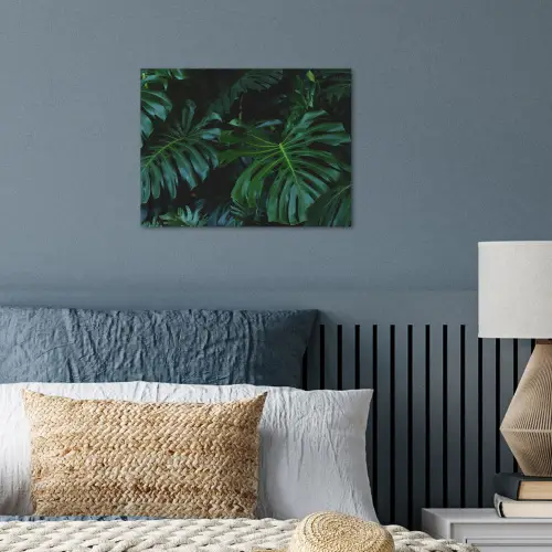 Monstera -  Inductie beschermer - Bladeren - Tropical - Afdekplaat voor kookplaat poster papier klein -sfeer2
