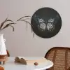 Vlinder - Monochroom - Balans Akoestische PET Vilt - Rond klein -sfeer3