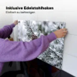 Dennenappel - Tak - Sneeuw - Winter - Sfeervol Inductie beschemer met haakjes klein -ky-ophangen-de