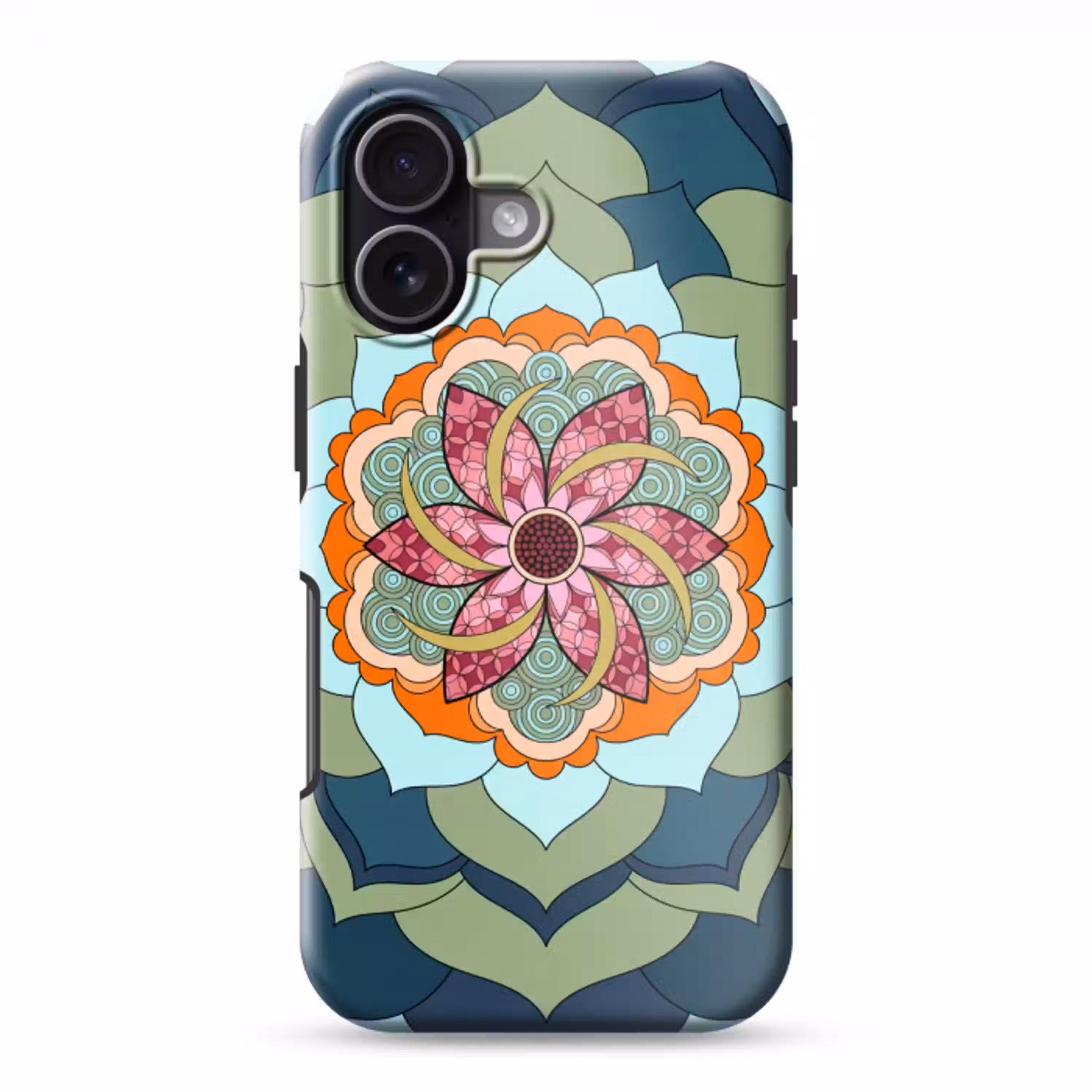 Mandala - Geometrisch - Kunst - Decoratief - Kleurrijk Toughcase MagSafe Apple iPhone 17 klein -3d