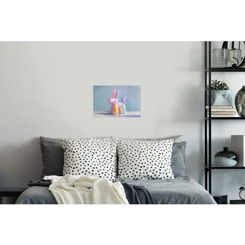 Dier - Ballon - Pasteltinten - Glanzend Muursticker klein -slaapkamer