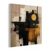 Abstract - Zwart - Goud - Modern plexiglas 5mm klein -z3d