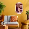 Geometrisch - Cirkels - Rood Wandcirkel Ovaal Forex klein -sfeer4