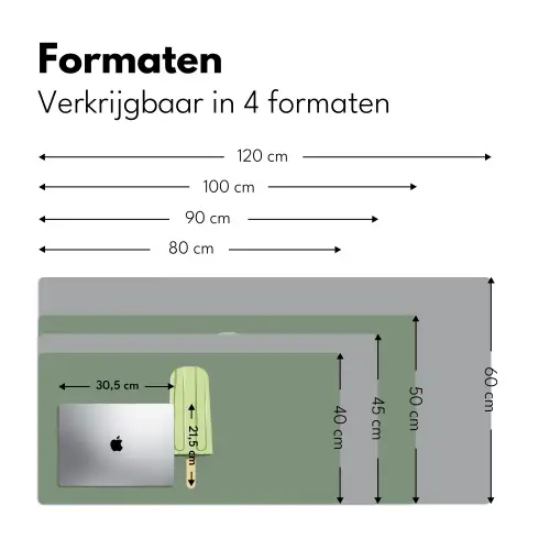 Groen - Waterijsje - Stokje - Illustratie Muismat XXL klein -sfeer5