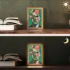 Man - Planten - Groen Light Box met kabel (Tafellamp) klein -sfeer3