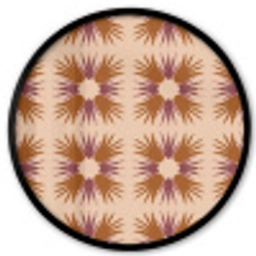 Ornament - Patroon - Oker Fotolijst rond zonder passe partout klein 856 -3d