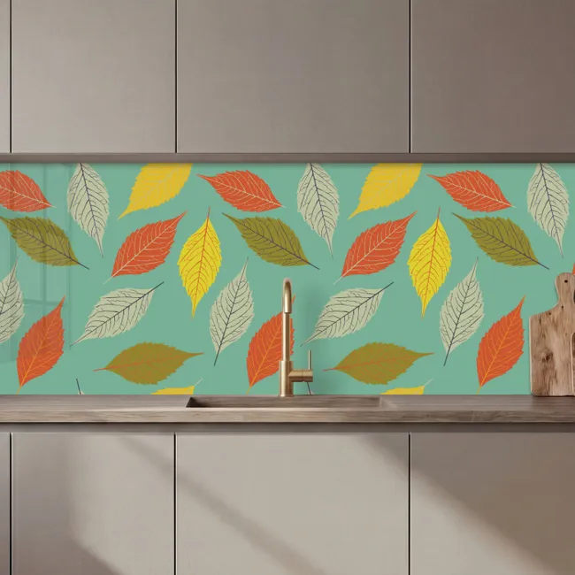 Bladeren - Herfst - Vintage - Pastel - Patroon keuken achterwand 2 middel 871 zz_3dshopping