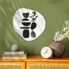 Japandi - Zwart - Abstract Wandcirkel Organisch Forex 3mm klein -sfeer2