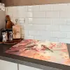 Vogels - Romantic - Bloesemtak Inductie beschermer vinyl 3mm klein -sfeer3