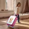 Cheeta welpje op een schommel in de wolken Kinderkoffer - Roze klein -sfeer1