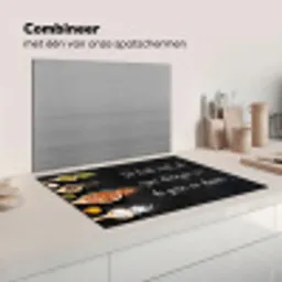 Ik gooi dingen in de pan en duim - Keuken - Quotes - Spreuken - Humor Inductie beschermer vinyl 3mm klein -wsfeer7_website