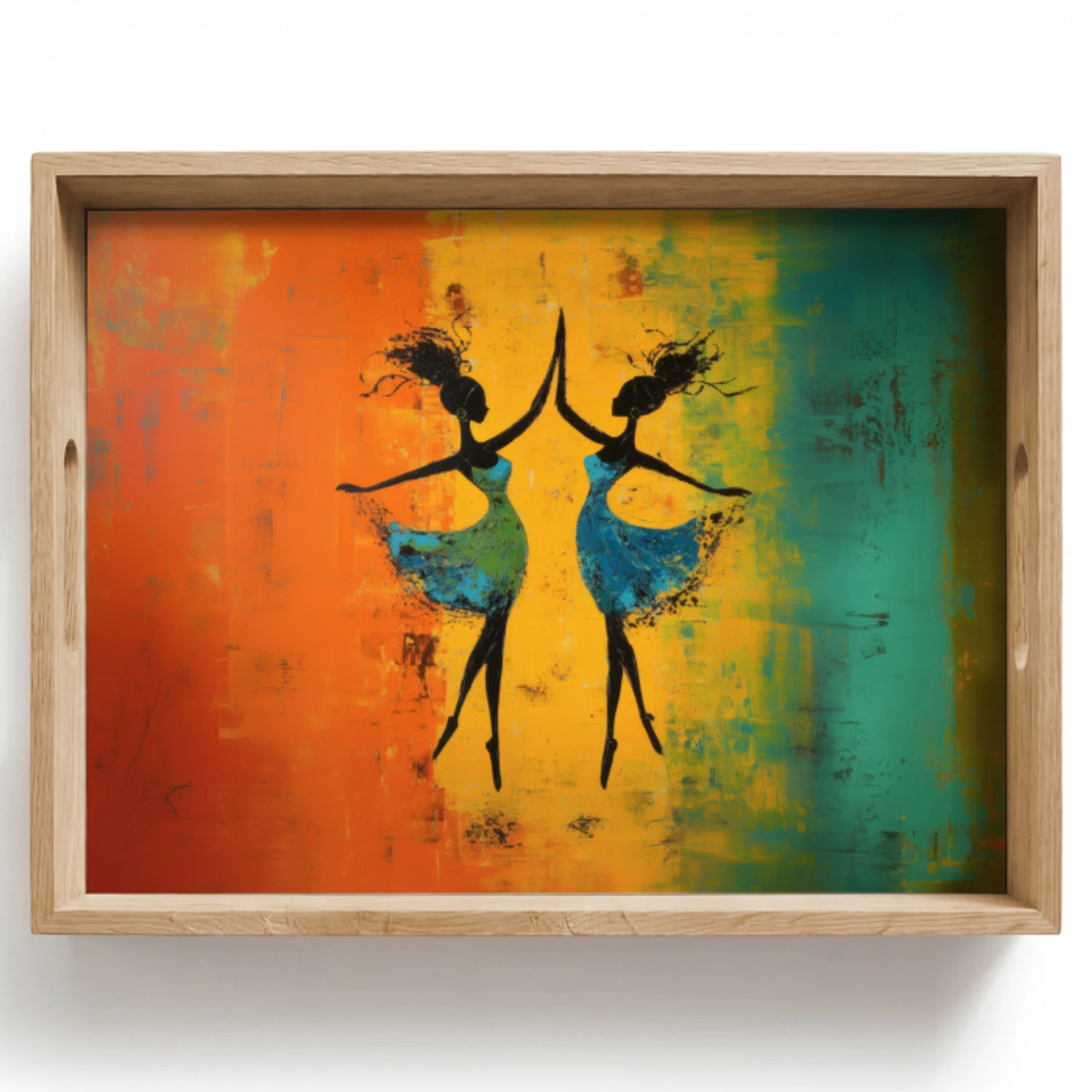 Dansen - Vrouwen - Verfstructuur Dienblad Rechthoek middel -z3d_shopping